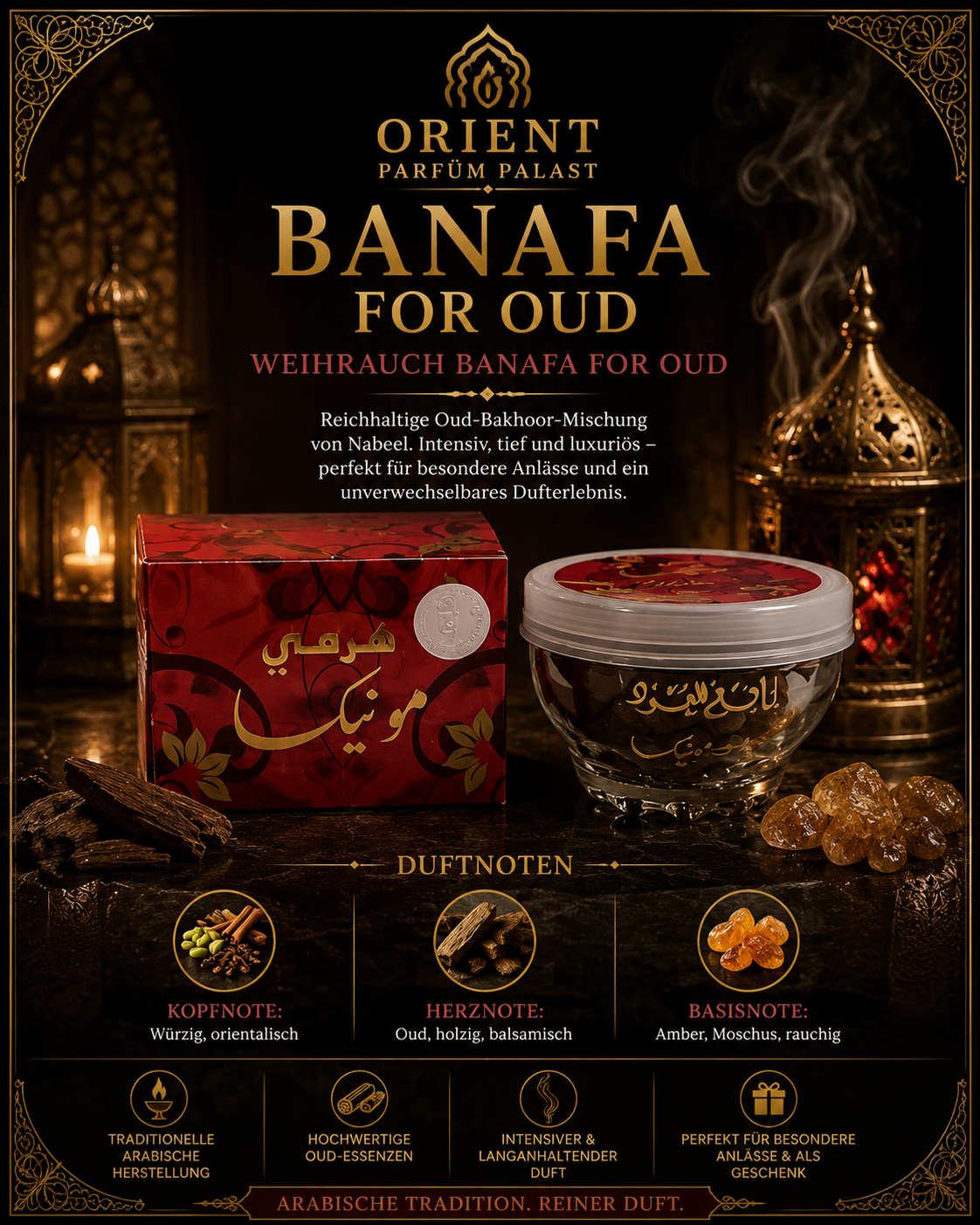 Bakhoor Monika 12 Räucherkegel von Banafa Oud