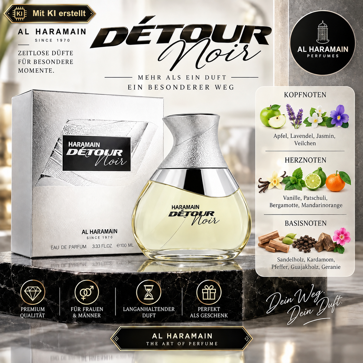 Al Haramain Detour Noire 100ml