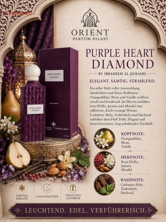 Ibraq Purple Heart Diamond Ibrahim Al Qurashi for women and men 150ml