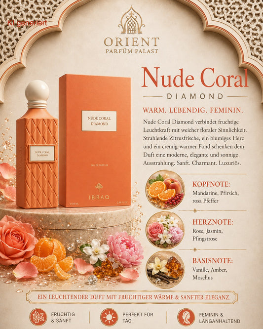 Ibraq Nude Coral Diamond Ibrahim Al Qurashi für Frauen und Männer 150ml