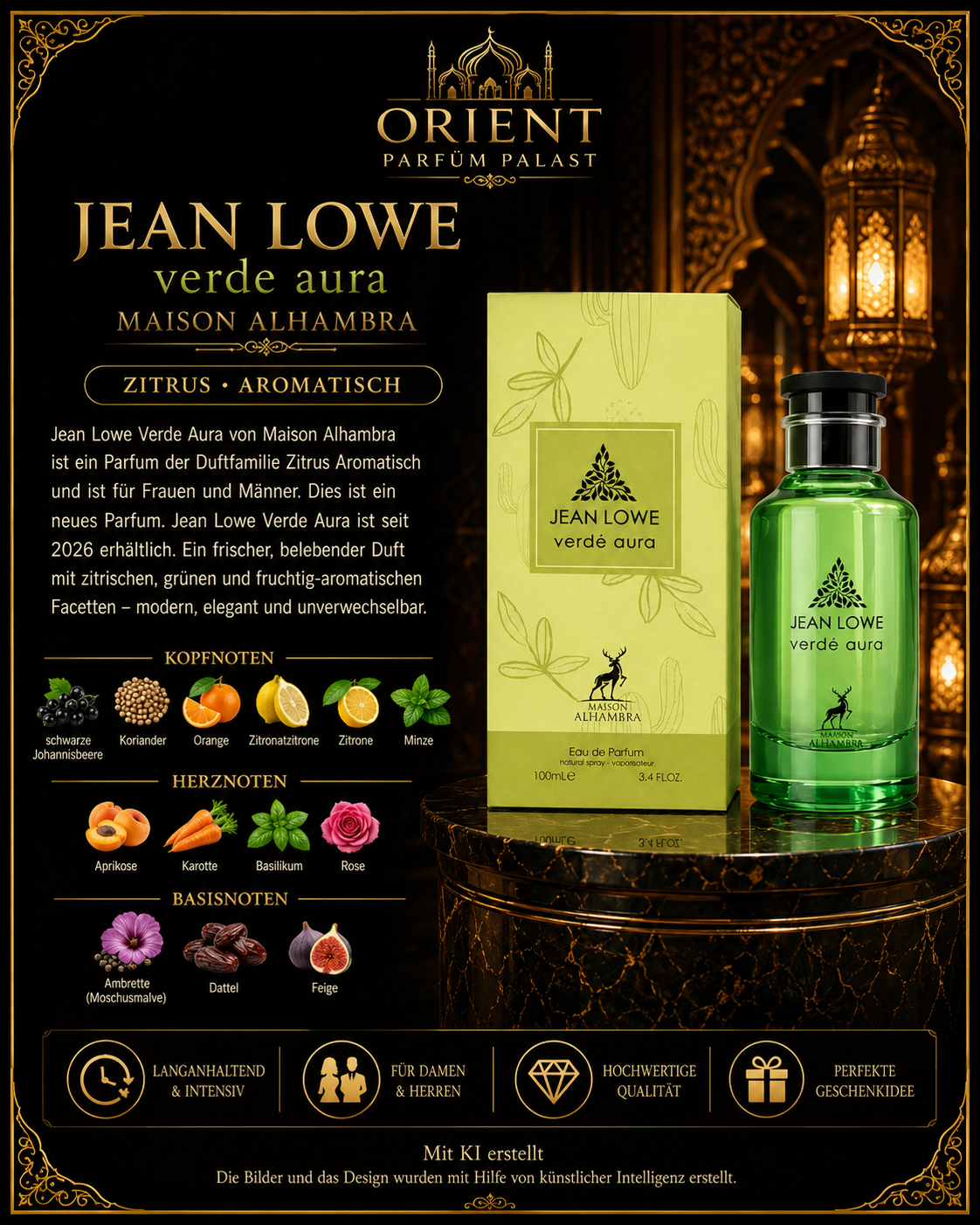 Maison Alhambra Jean Lowe Aura Verde 100ml