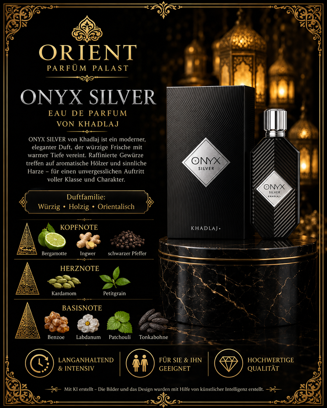 Khadlaj Onyx Silver 100ml