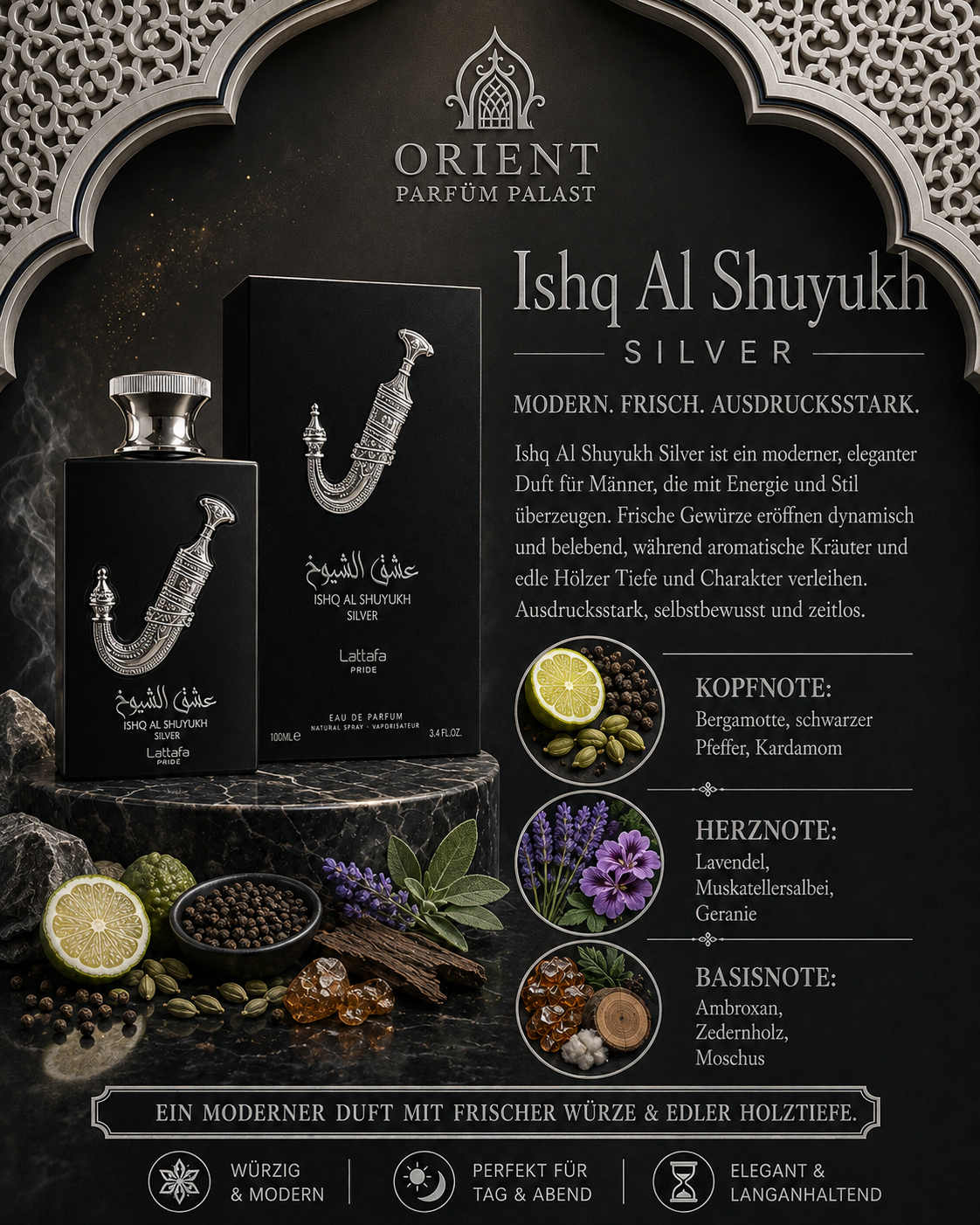 ISHQ ALSHUYUKH SILVER – LATTAFA