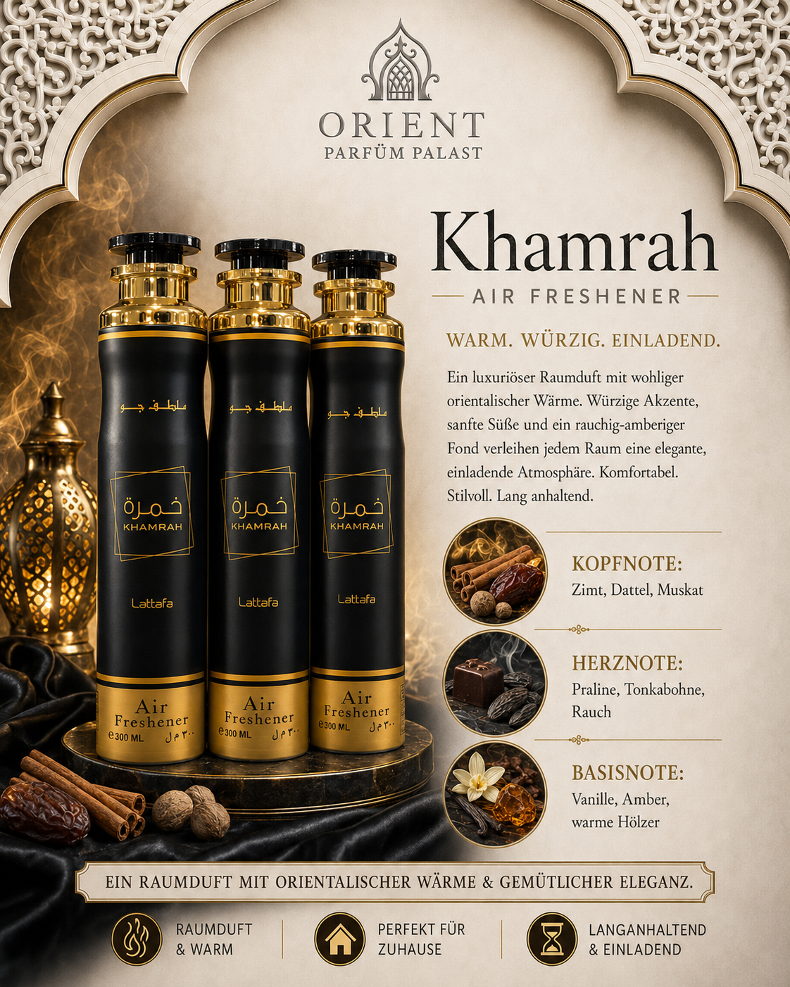 Lattafa 3x Khamra Airfresher
