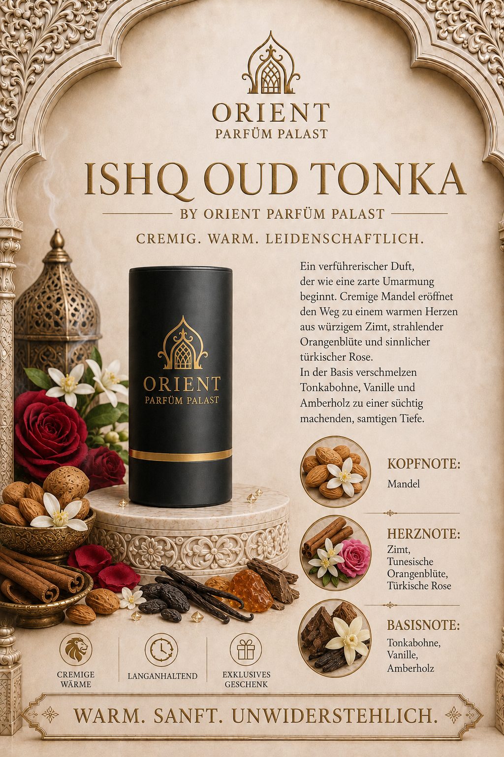 Orient Parfüm Palast Ishq Oud Tonka 50ml