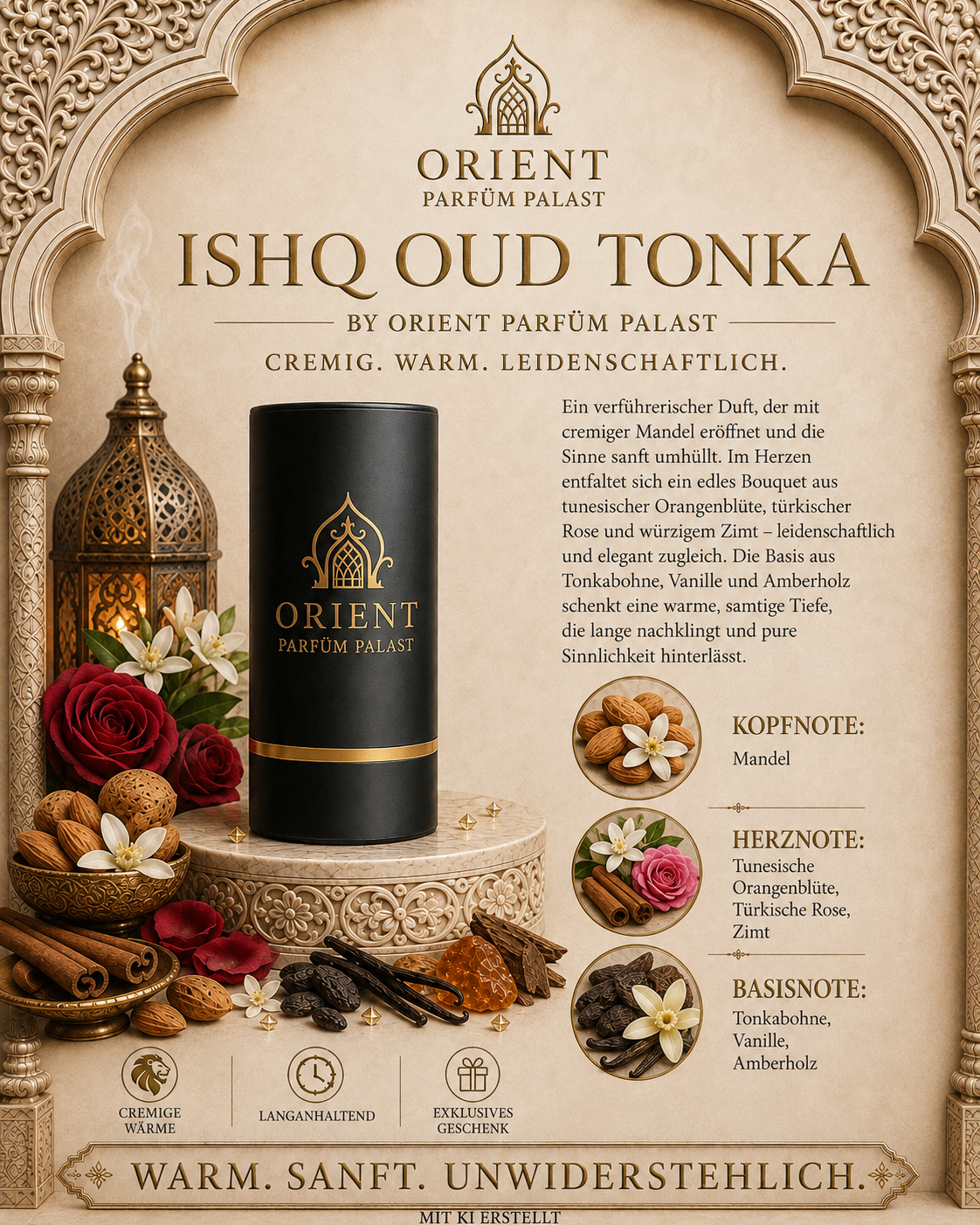 Orient Parfüm Palast Ishq Oud Tonka 50ml