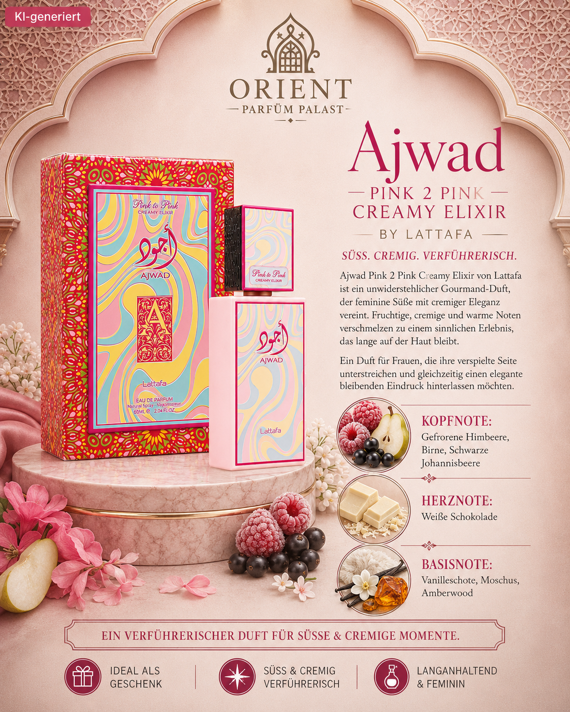 Lattafa Ajwad Pink 2 Pink Creamy Elixir 60ml
