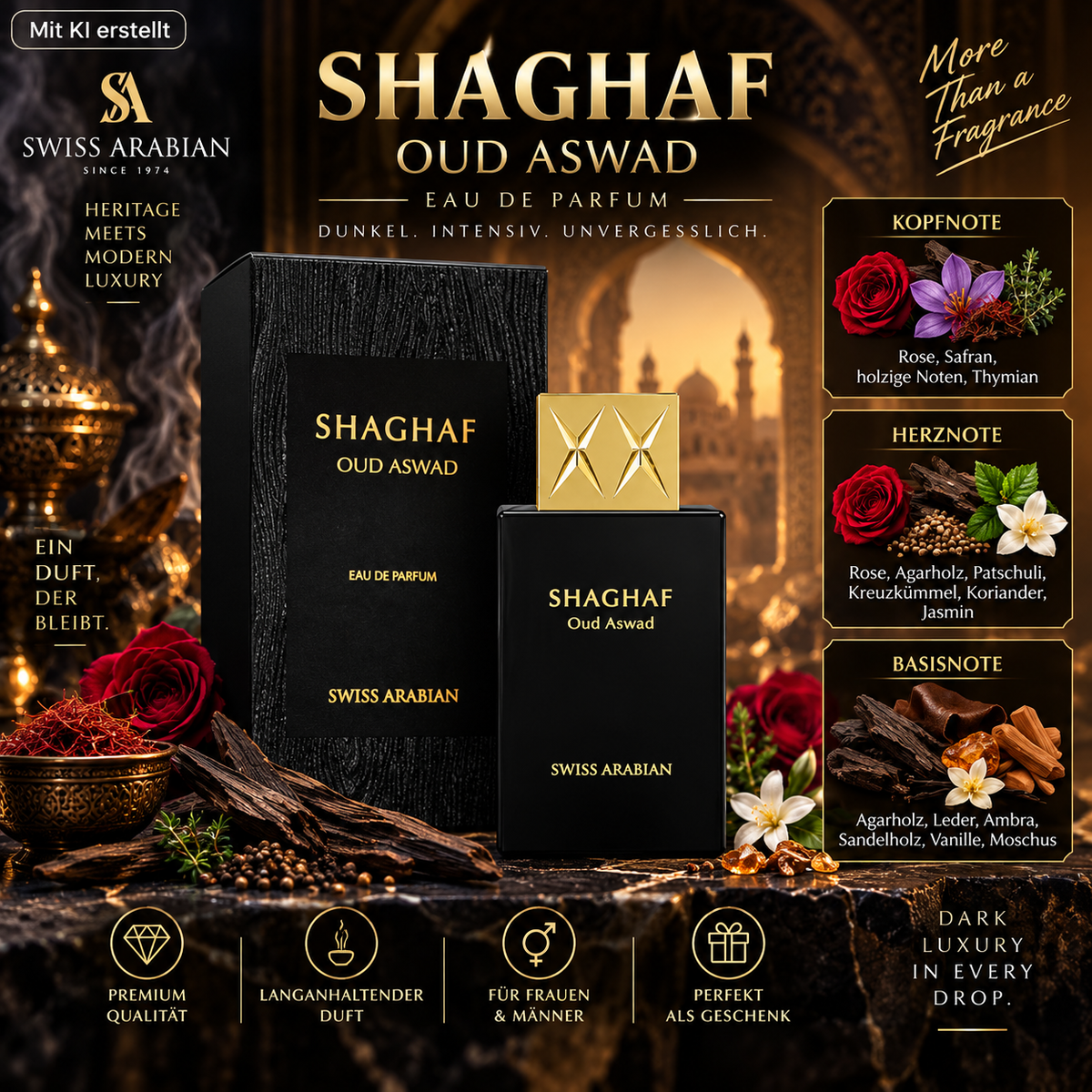 Swiss Arabian Shaghaf Oud Aswad 75ml